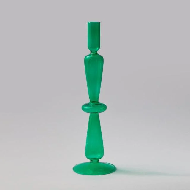 Homeko_Green_Glass_Taper_Candle_Holder_Vases_-_-4244945 Homeko Green Glass Taper Candle Holder & Vases -
