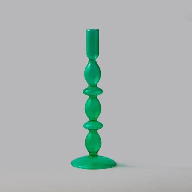 Homeko_Green_Glass_Taper_Candle_Holder_Vases_-_-4244955 Homeko Green Glass Taper Candle Holder & Vases -