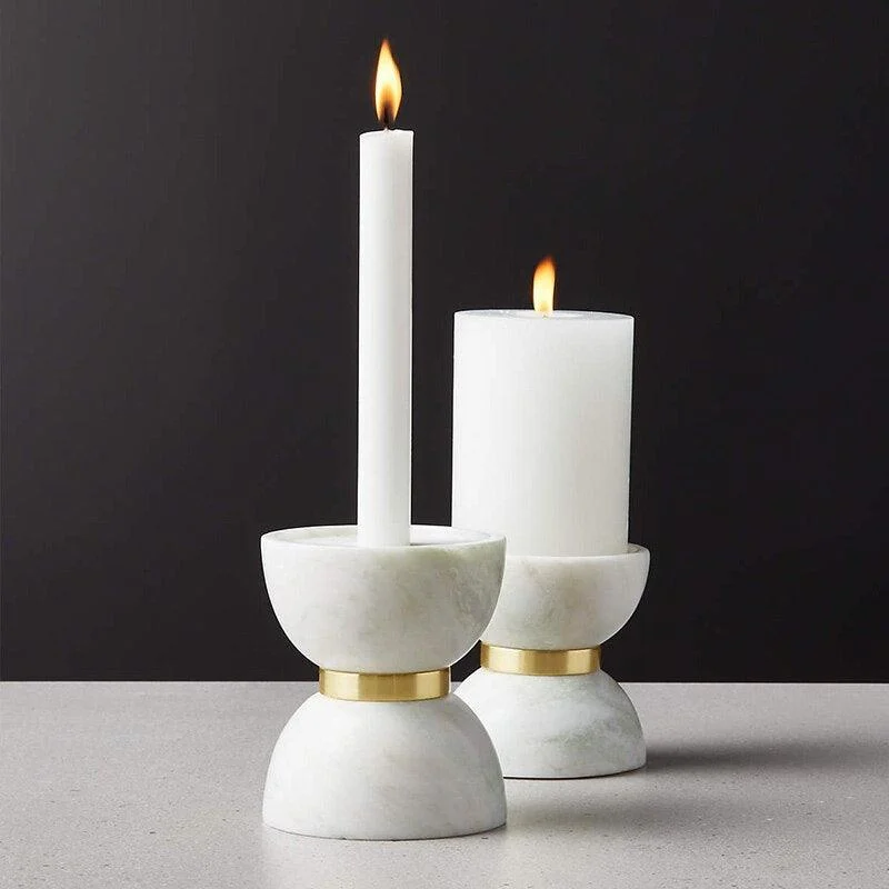 Homeko_Hourglass_White_Marble_Brass_Candle_Holders_-_-4249836 Homeko Hourglass White Marble Brass Candle Holders -