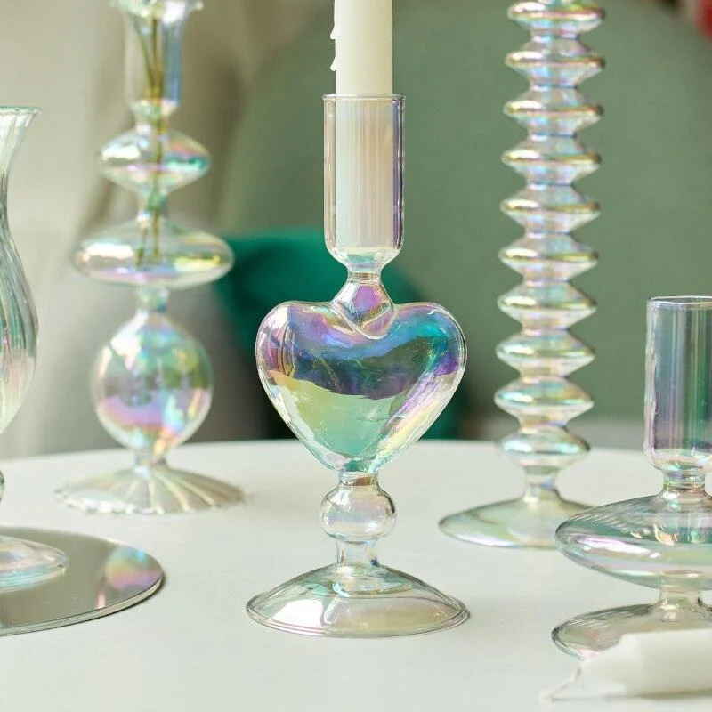 Homeko_Iridescent_Rainbow_Glass_Taper_Candle_Holders_Vases_-_-4251275 Homeko Iridescent Rainbow Glass Taper Candle Holders & Vases -