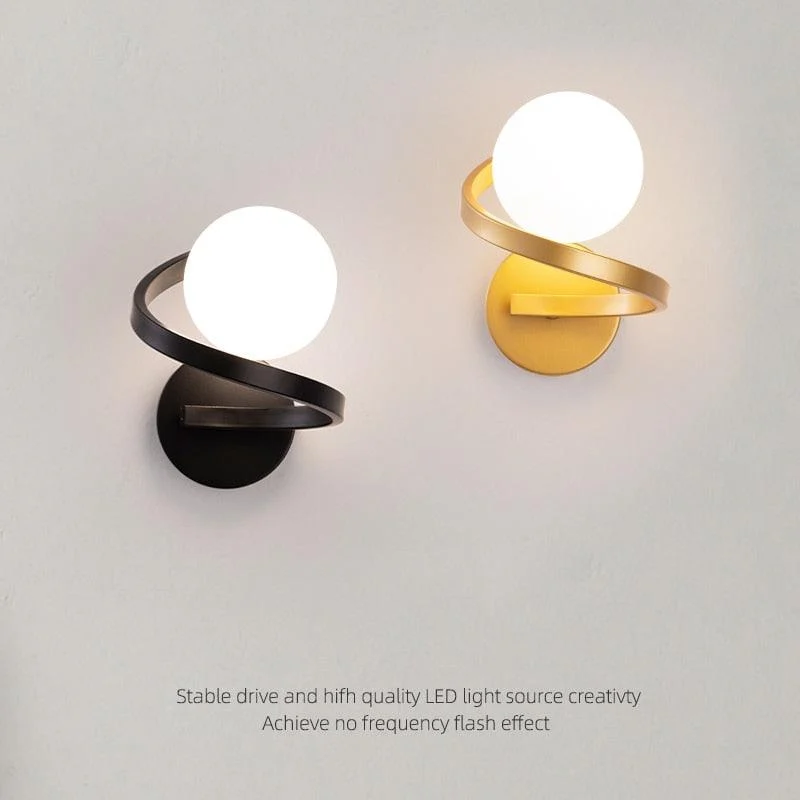 Homeko_Iron_Spiral_Line_Ball_Wall_Light_-_-4251825 Homeko Iron Spiral Line Ball Wall Light -