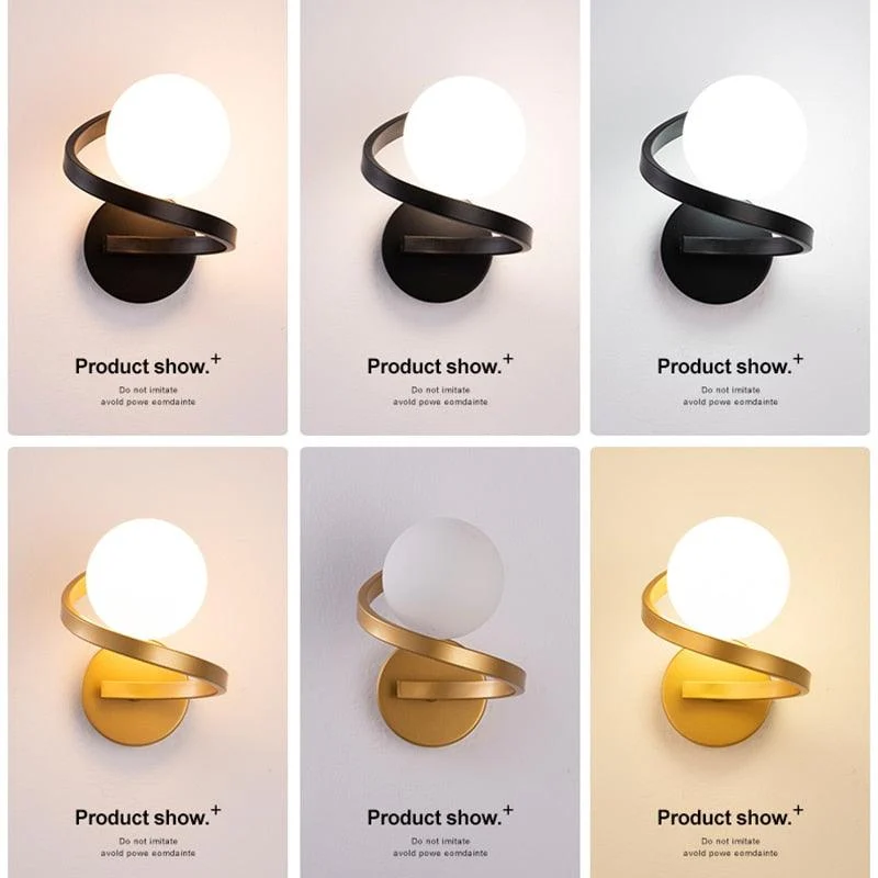 Homeko_Iron_Spiral_Line_Ball_Wall_Light_-_-4251835 Homeko Iron Spiral Line Ball Wall Light -