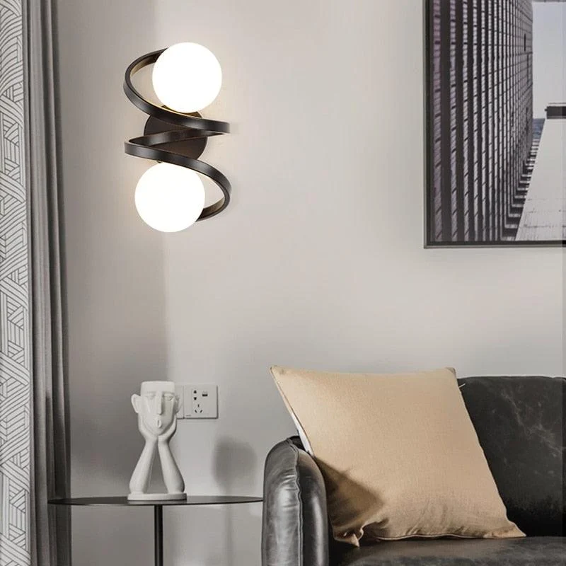 Homeko_Iron_Spiral_Line_Ball_Wall_Light_-_-4251841 Homeko Iron Spiral Line Ball Wall Light -
