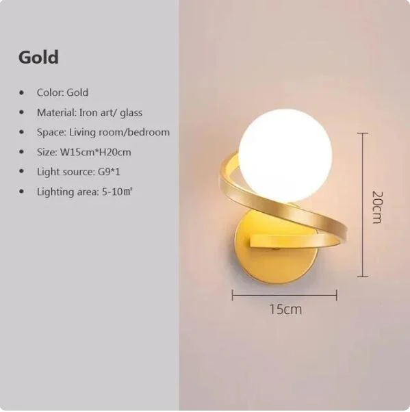 Homeko_Iron_Spiral_Line_Ball_Wall_Light_-_-4251895 Homeko Iron Spiral Line Ball Wall Light -