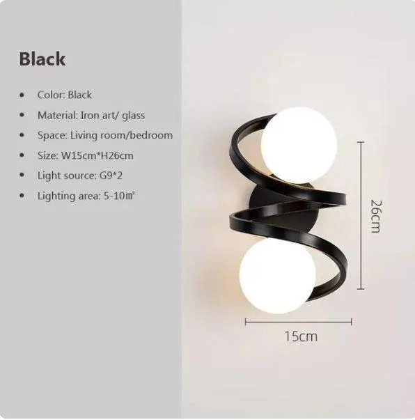 Homeko_Iron_Spiral_Line_Ball_Wall_Light_-_-4251916 Homeko Iron Spiral Line Ball Wall Light -