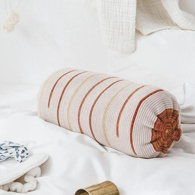 Homeko Knitted Roll Pillow -