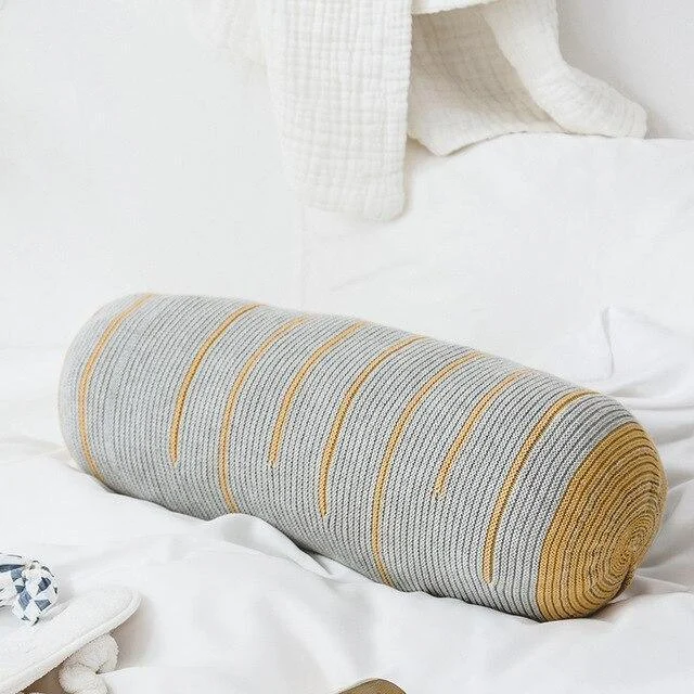 Homeko_Knitted_Roll_Pillow_-_-4253924 Homeko Knitted Roll Pillow -