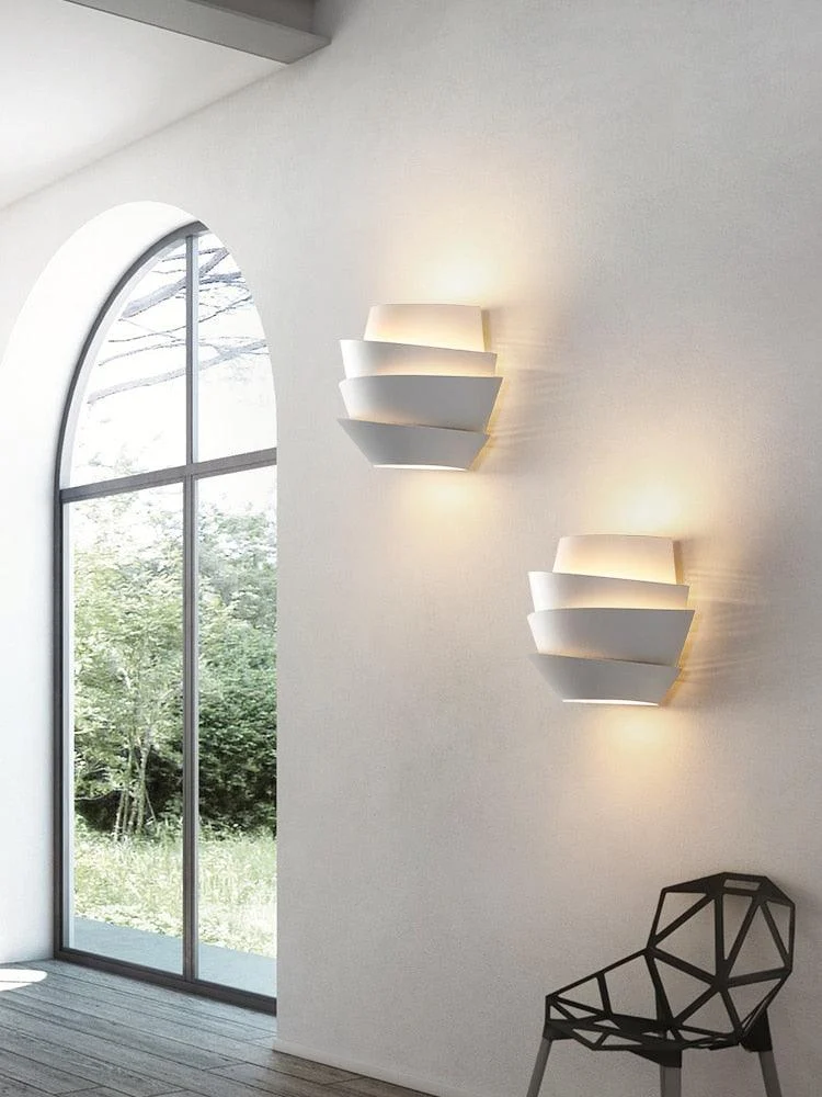 Homeko LED White Metal Pinecone Wall Light -