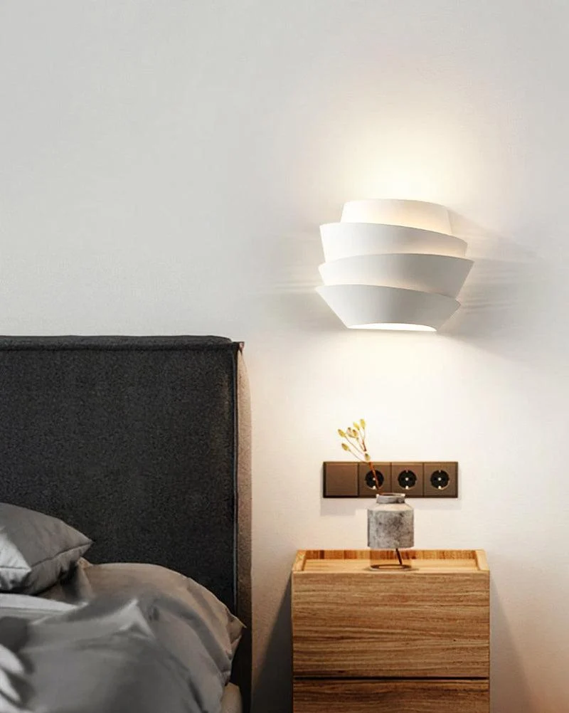 Homeko LED White Metal Pinecone Wall Light -
