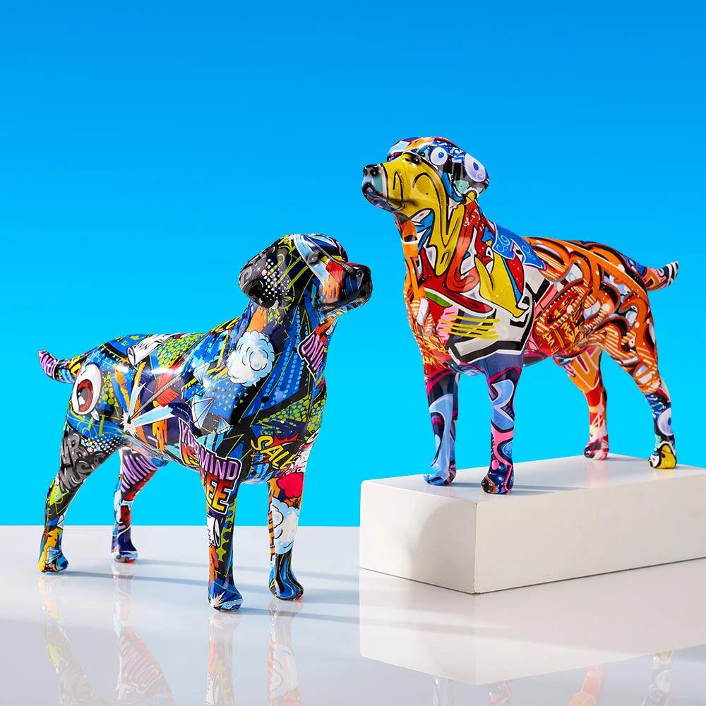 Homeko_Labrador_Retriever_Graffiti_Painted_Statue_-_-4254421 Homeko Labrador Retriever Graffiti Painted Statue -