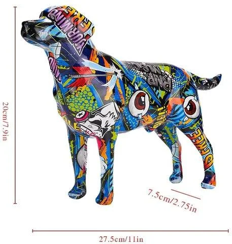 Homeko_Labrador_Retriever_Graffiti_Painted_Statue_-_-4254429 Homeko Labrador Retriever Graffiti Painted Statue -