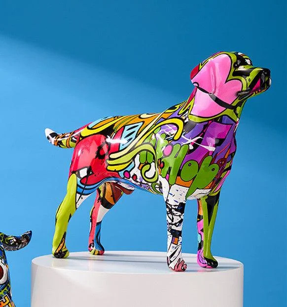 Homeko_Labrador_Retriever_Graffiti_Painted_Statue_-_-4254436 Homeko Labrador Retriever Graffiti Painted Statue -