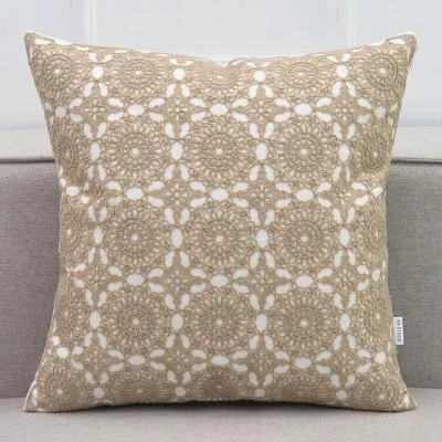 Homeko Lace Floral Embroidered Pillow Cover -