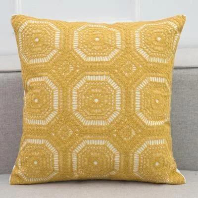 Homeko Lace Floral Embroidered Pillow Cover -