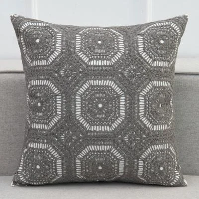 Homeko Lace Floral Embroidered Pillow Cover -