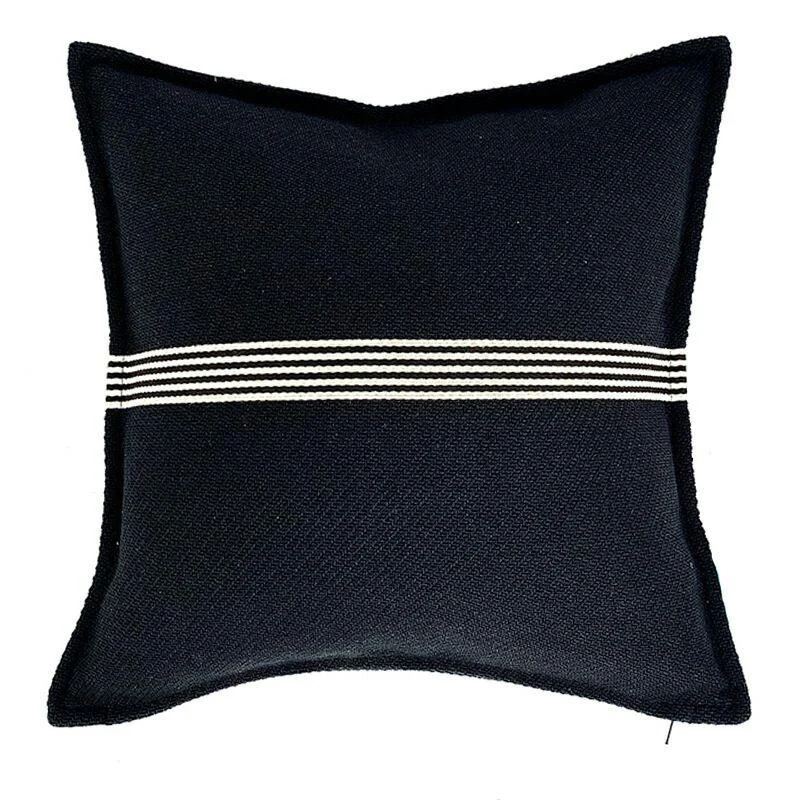 Homeko Large Geometric Striped Cushion Covers -