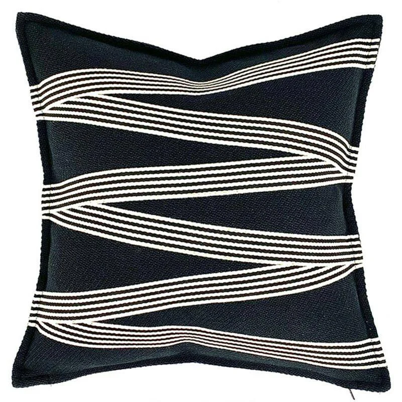 Homeko Large Geometric Striped Cushion Covers -