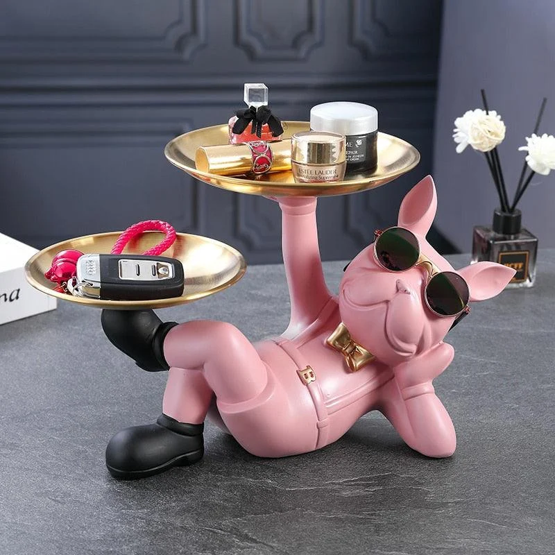 Homeko_Lazy_Bulldog_Sculpture_With_Double_Tray_-_-4255946 Homeko Lazy Bulldog Sculpture With Double Tray -