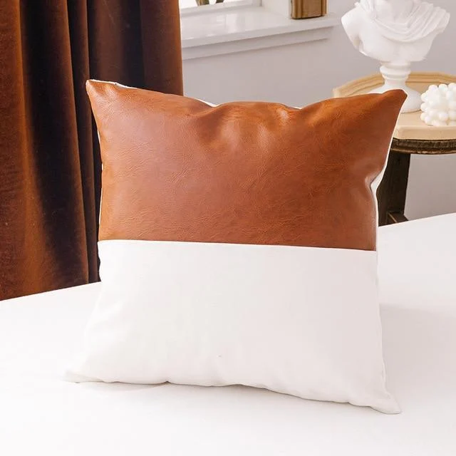 Homeko Leather Pillow Cover -