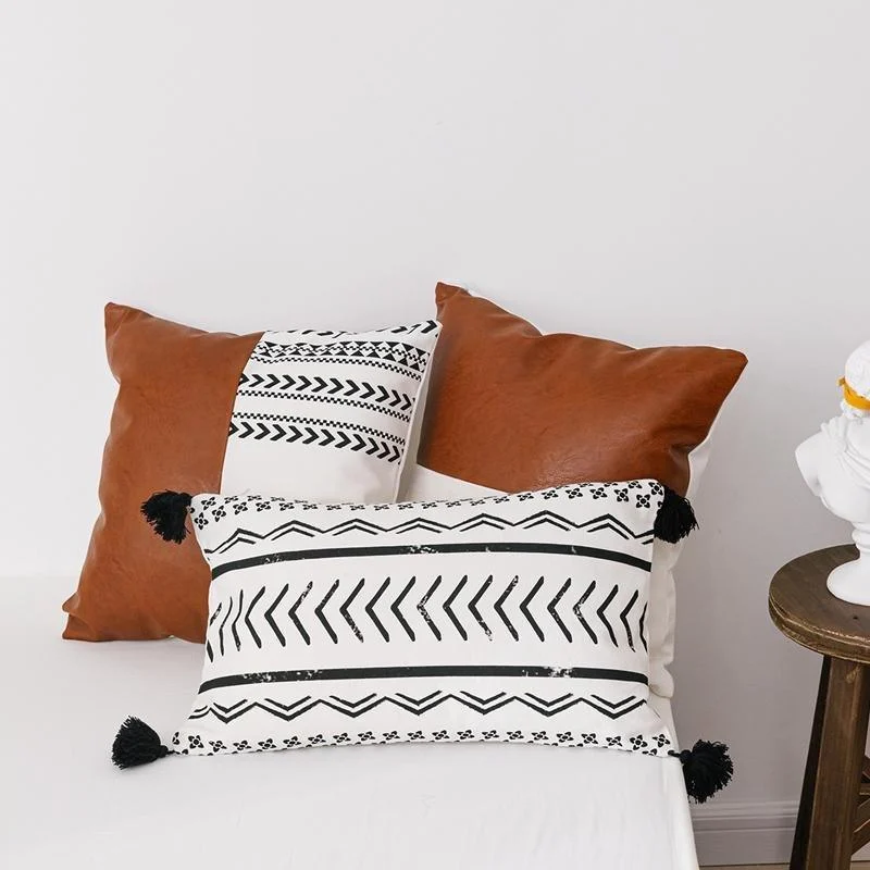 Homeko Leather Pillow Cover -