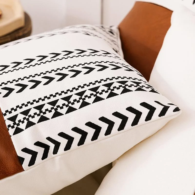 Homeko Leather Pillow Cover -