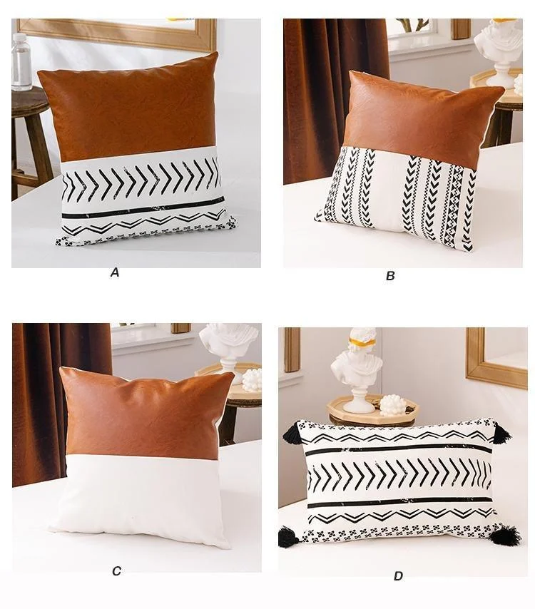Homeko Leather Pillow Cover -