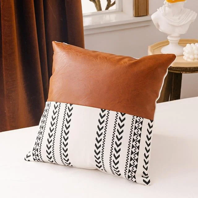 Homeko Leather Pillow Cover -