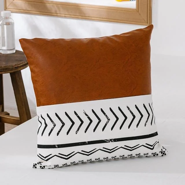 Homeko Leather Pillow Cover -