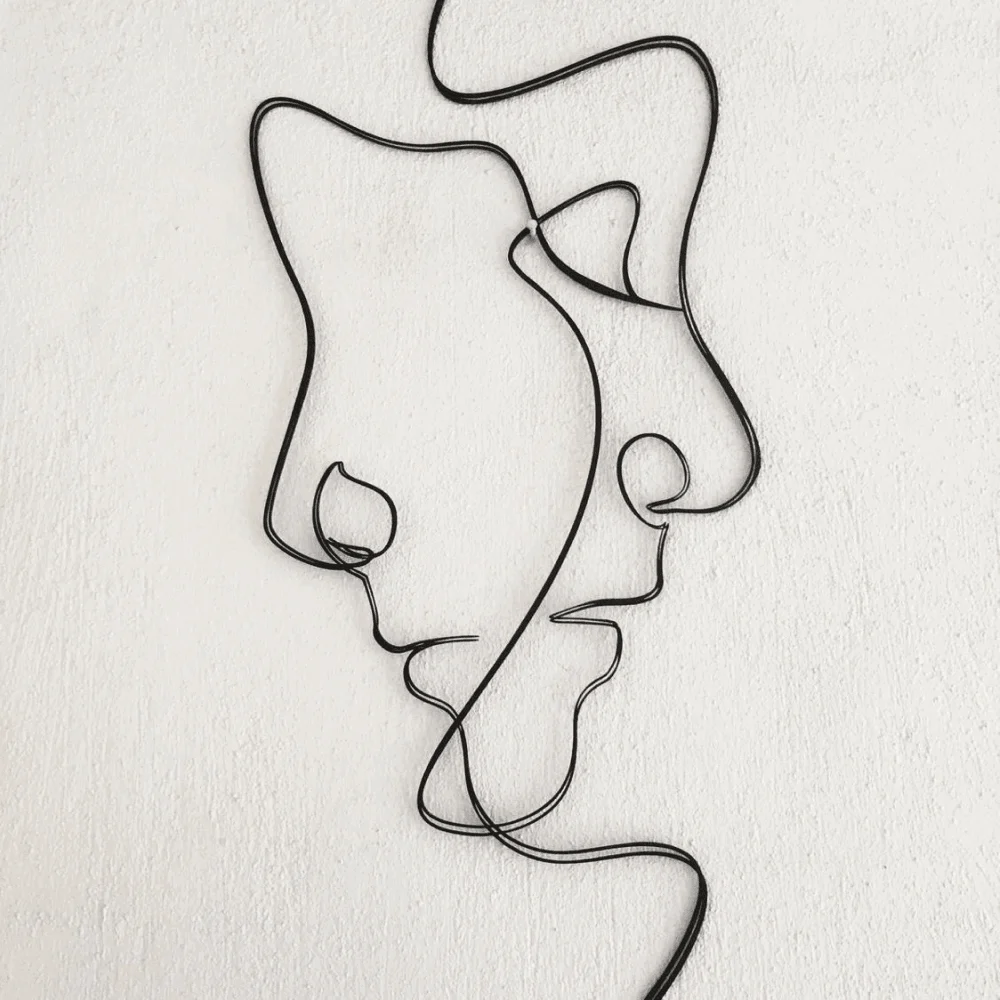 Homeko Linear Metal Wall Sculpture -