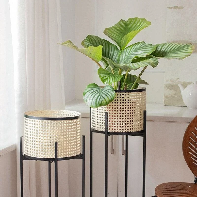 Homeko_Look_Stilted_Metal_Floor_Planter_Pots_-_-4261465 Homeko Look Stilted Metal Floor Planter Pots -