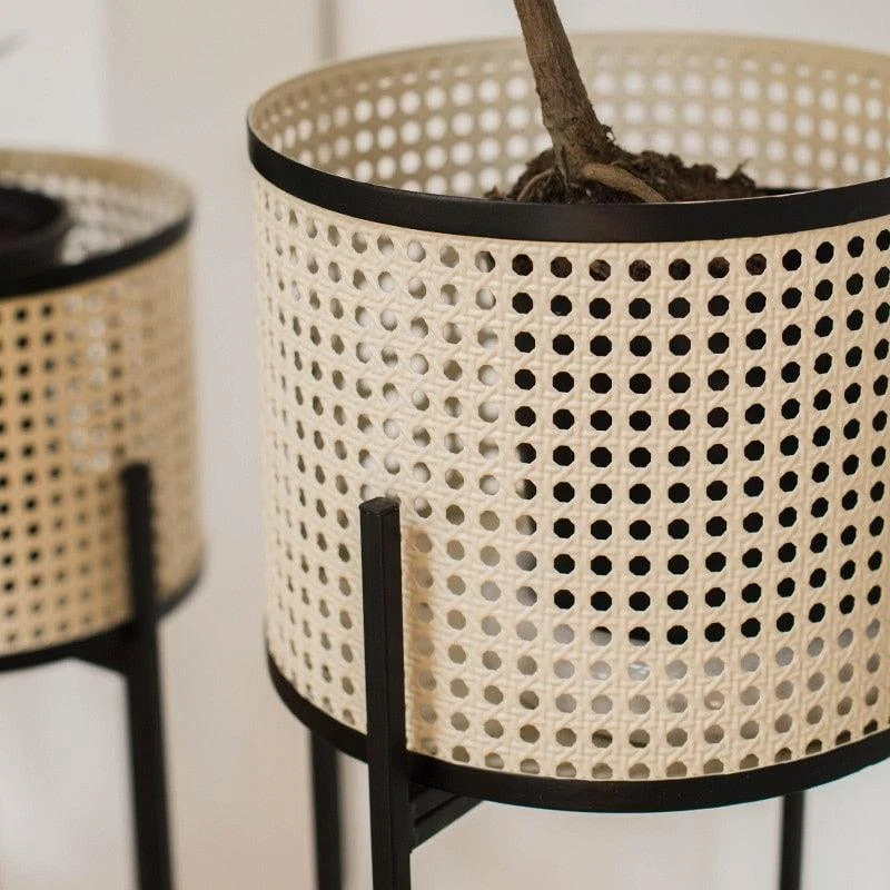 Homeko_Look_Stilted_Metal_Floor_Planter_Pots_-_-4261481 Homeko Look Stilted Metal Floor Planter Pots -