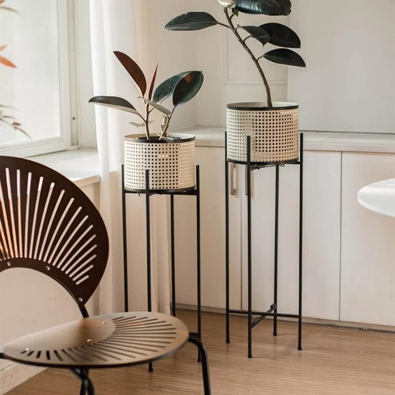 Homeko_Look_Stilted_Metal_Floor_Planter_Pots_-_-4261486 Homeko Look Stilted Metal Floor Planter Pots -