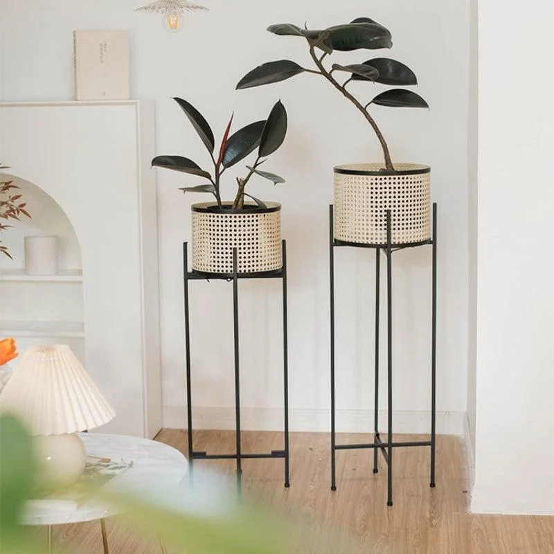 Homeko_Look_Stilted_Metal_Floor_Planter_Pots_-_-4261492 Homeko Look Stilted Metal Floor Planter Pots -