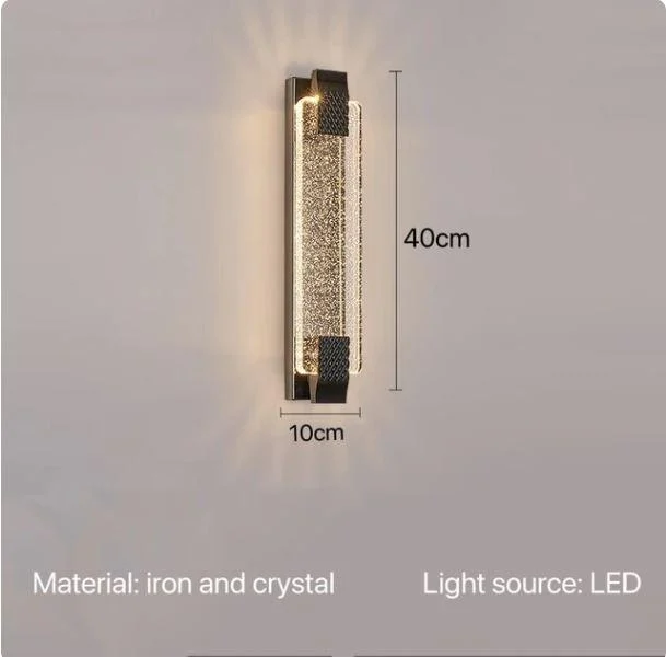 Homeko Luxury Crystal Rectangular Bubble Wall Lamp -