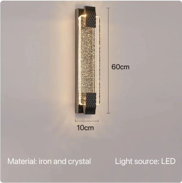 Homeko Luxury Crystal Rectangular Bubble Wall Lamp -