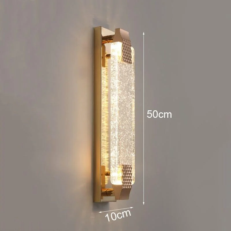 Homeko Luxury Crystal Rectangular Bubble Wall Lamp -