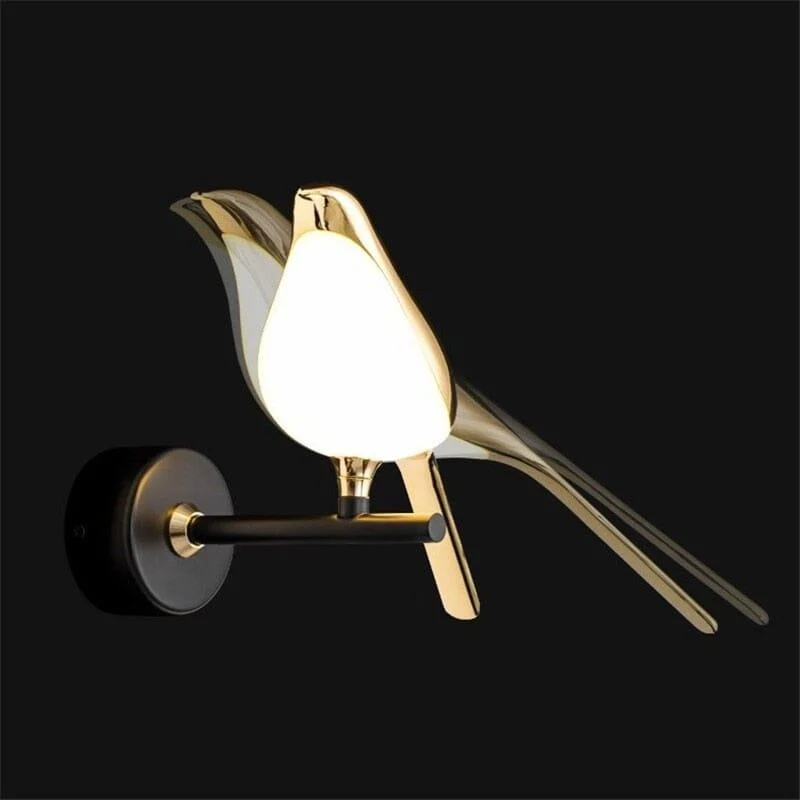 Homeko Magpie Art Design Golden Bird Wall Lights -