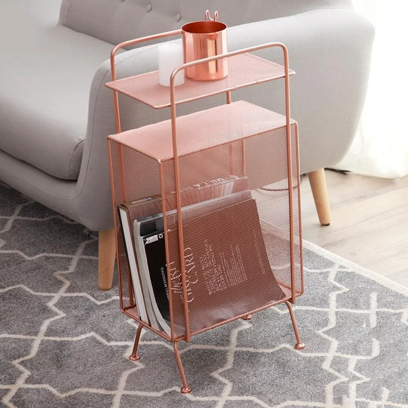 Homeko_Metal_Side_Table_and_Magazine_Rack_-_-4264239 Homeko Metal Side Table and Magazine Rack -