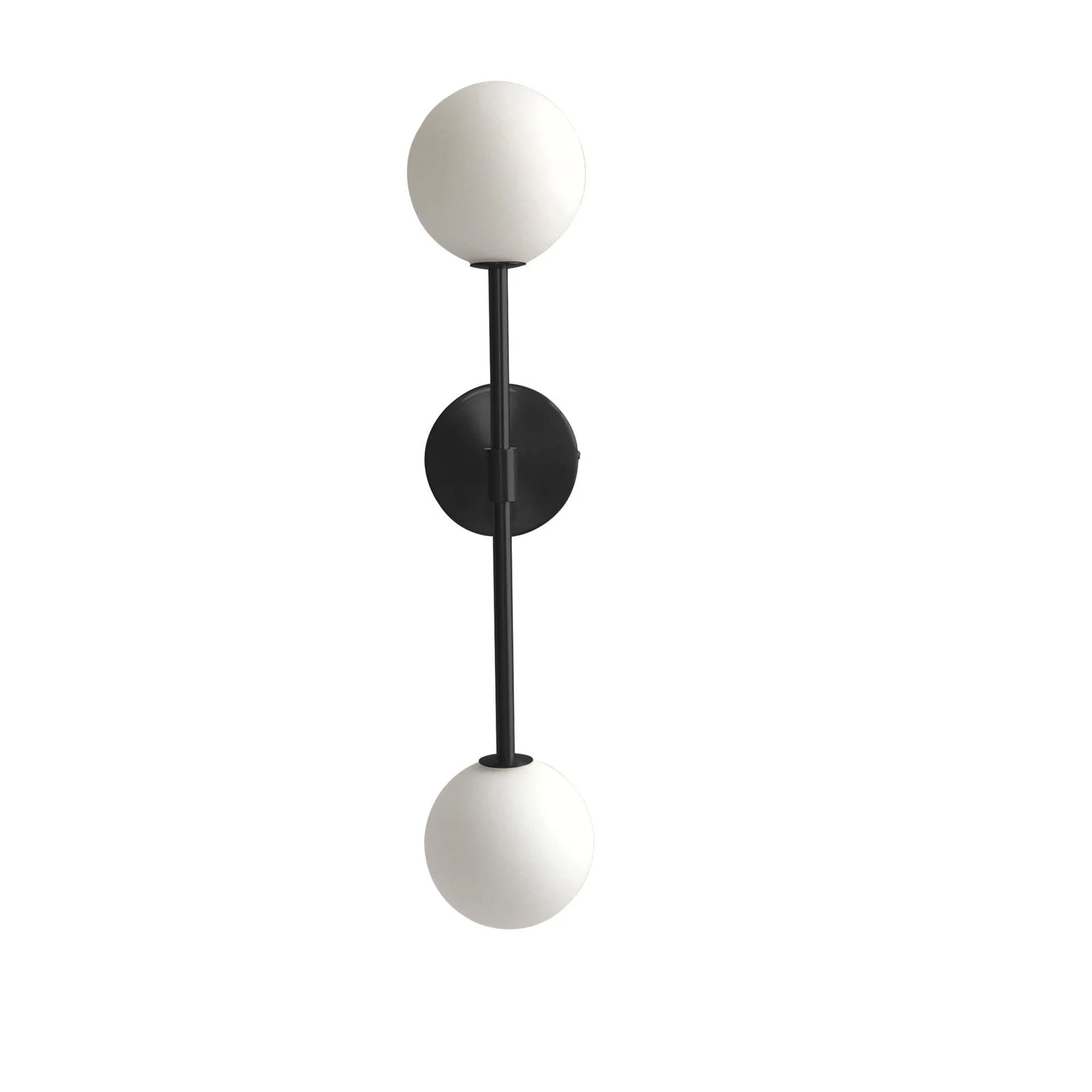 Homeko Milky Round Glass Double Ball Wall Lamp -
