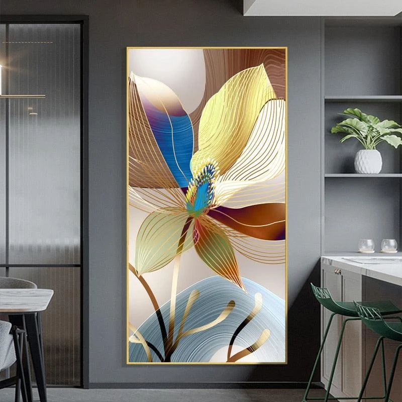 Homeko Nordic Abstract Flower Paintings -