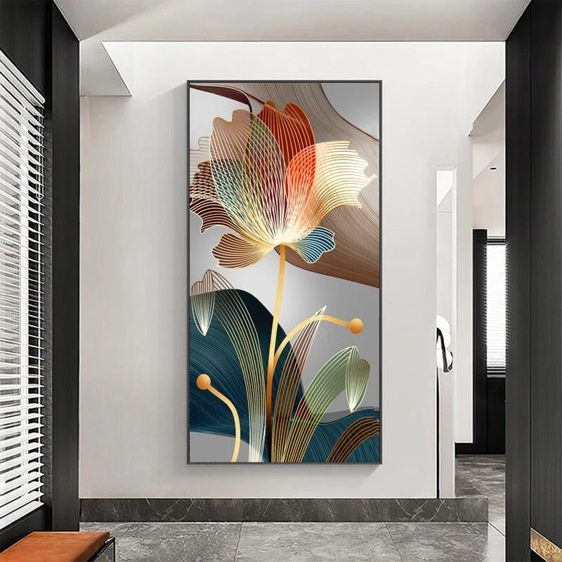 Homeko Nordic Abstract Flower Paintings -