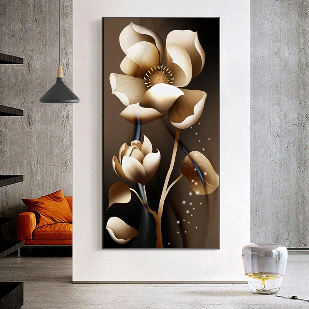 Homeko Nordic Abstract Flower Paintings -