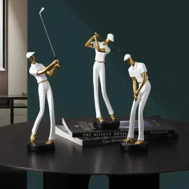 Homeko Nordic Abstract Golfer Sculptures -