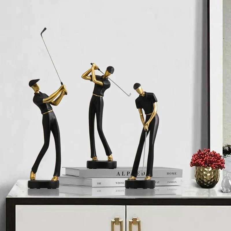 Homeko Nordic Abstract Golfer Sculptures -