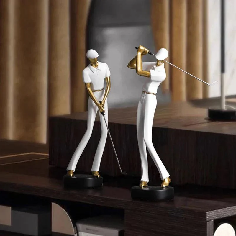 Homeko Nordic Abstract Golfer Sculptures -