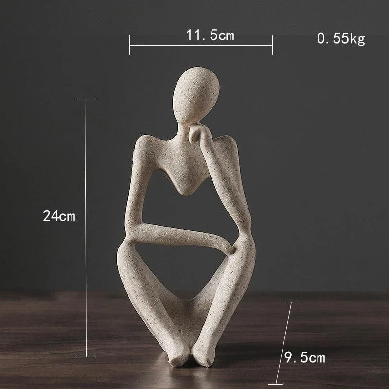 Homeko Nordic Abstract Thinker Statue -