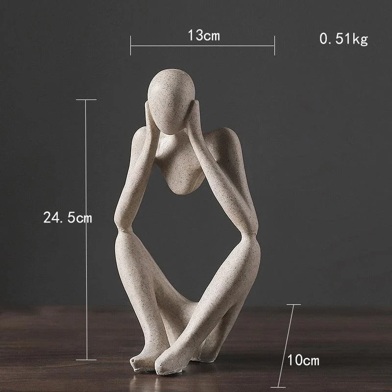 Homeko Nordic Abstract Thinker Statue -
