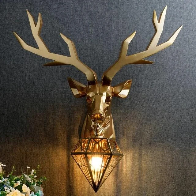 Homeko Nordic Antler Deer Wall Lamp -
