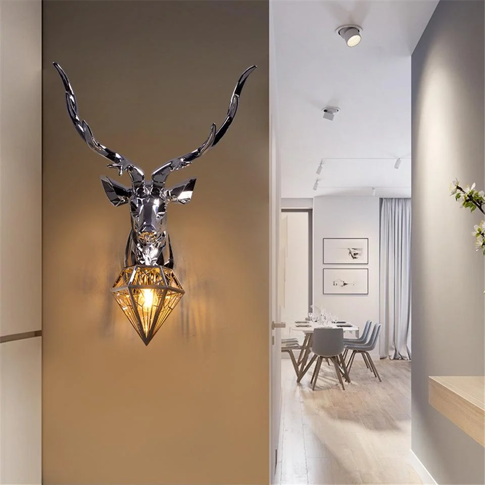 Homeko Nordic Antler Deer Wall Lamp -