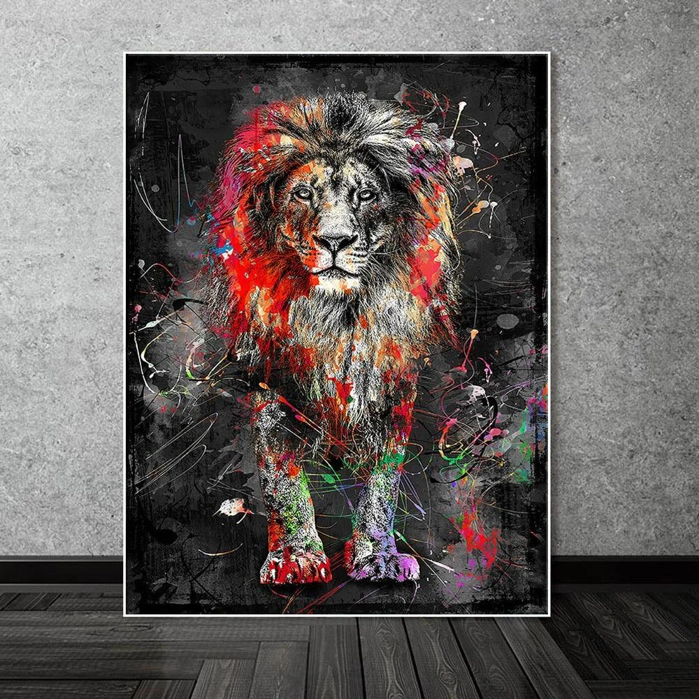 Homeko Nordic Lion Painting -
